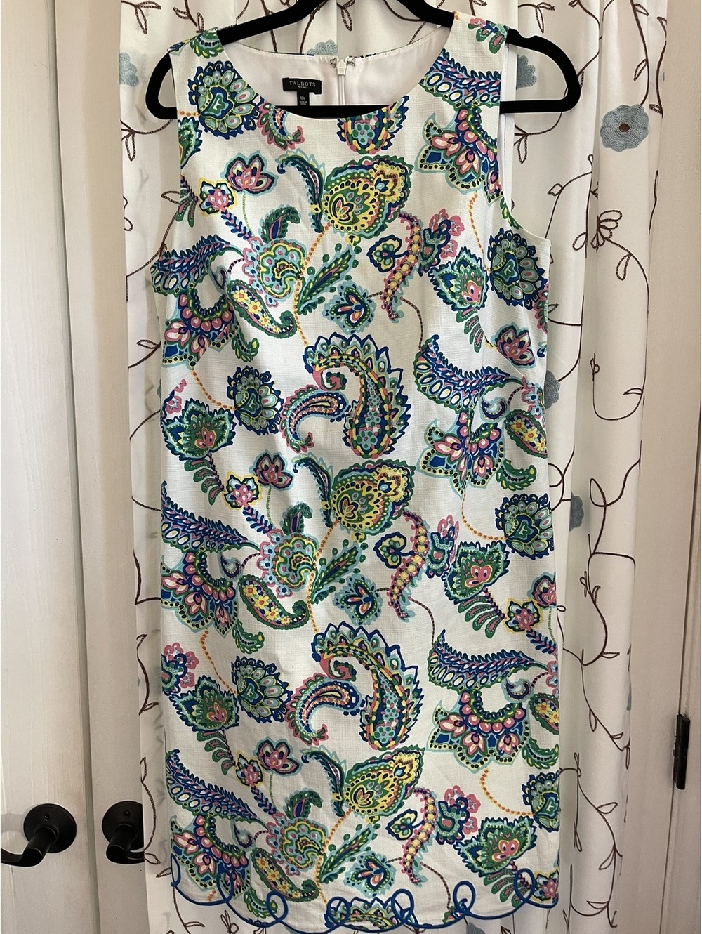 Talbots | 10P | Paisley Sleeveless Sheath Dress - Picture 3 of 8